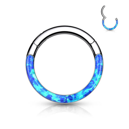 Titanium Ring Opal Clicker