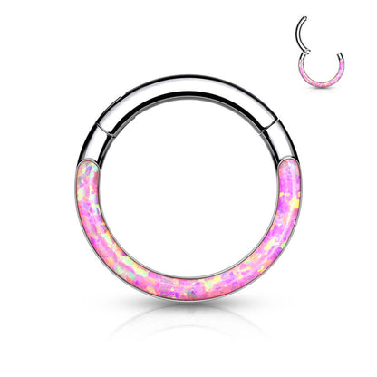 Titanium Ring Opal Clicker