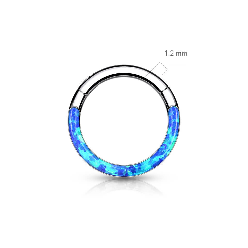 Titanium Ring Opal Clicker