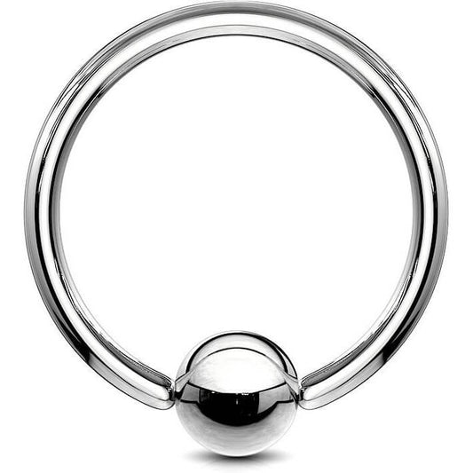 Ring Ball Silver Captive Bead