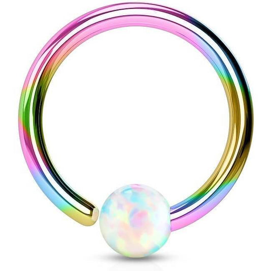 Anneau Bille Opal Arc-En-Ciel Pliable