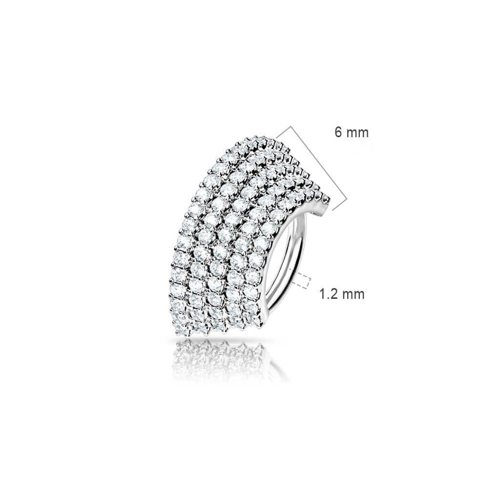 Ring Five Lines Zirconia Bendable