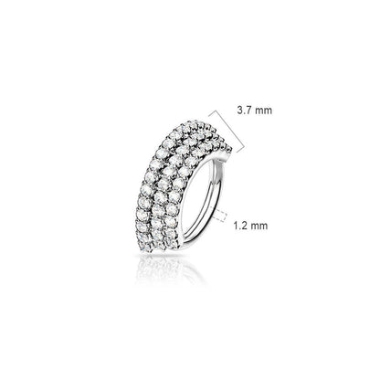 Ring Trible Line Zirconia Bendable