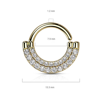 Ring Zirconia Double Line Bendable