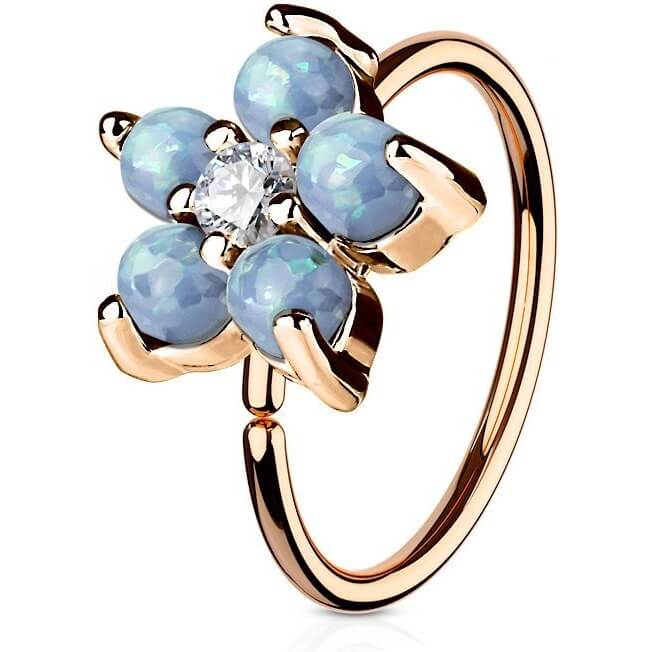 Anillo Flor Circonita Flexible