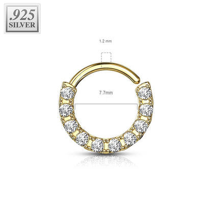 Silber 925 Ring Zirkonia Biegbar