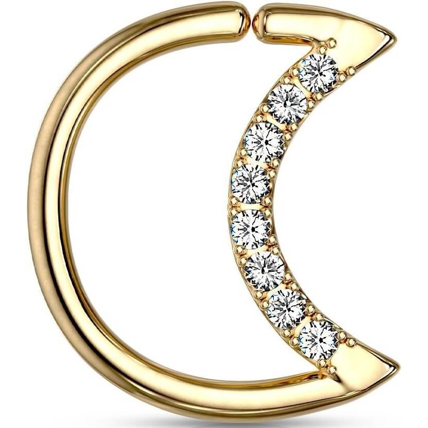 Anillo Circonita Luna Flexible