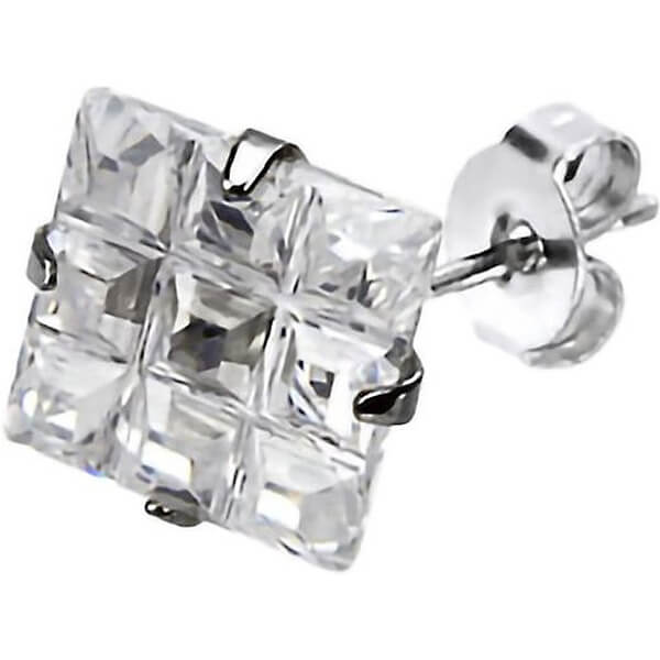 Square Zirconia Silver