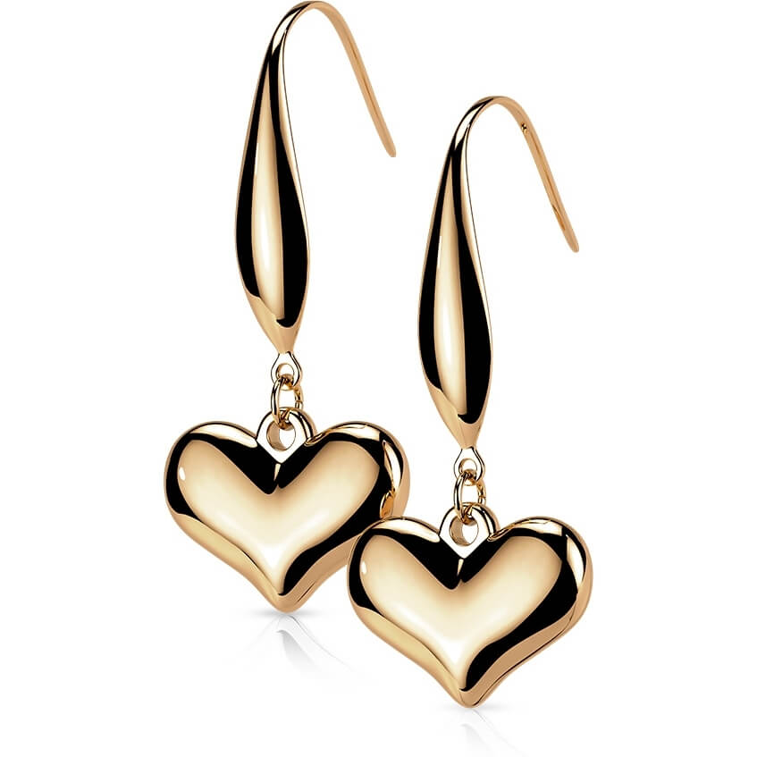 Bouton d'Oreille Pendentif Coeur