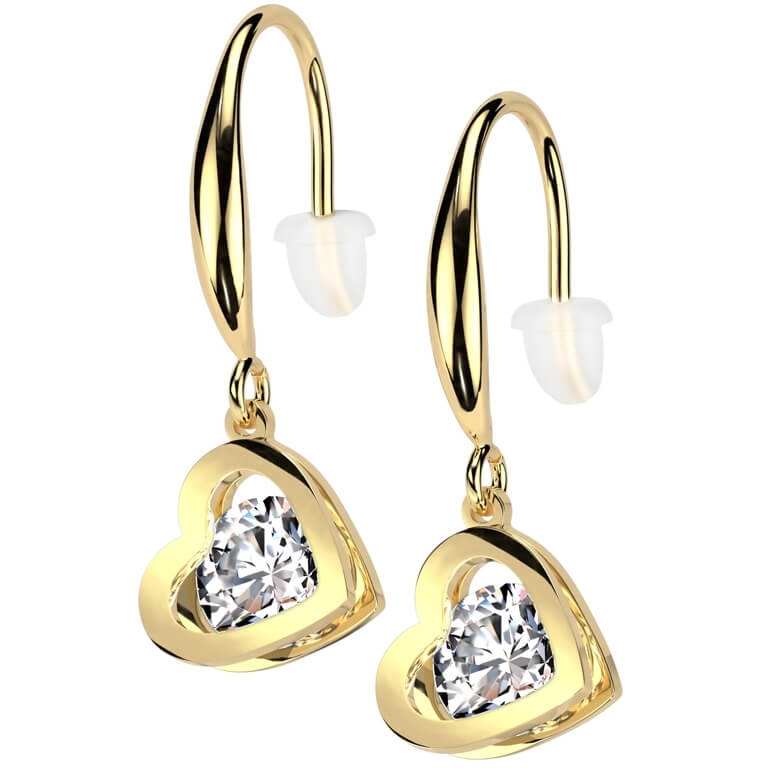 heart dangle zirconia