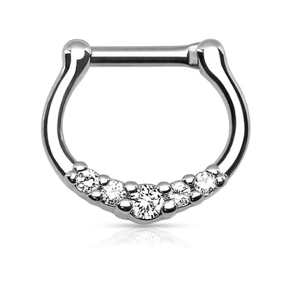 Septum Piercing Clicker Zirconia Clicker