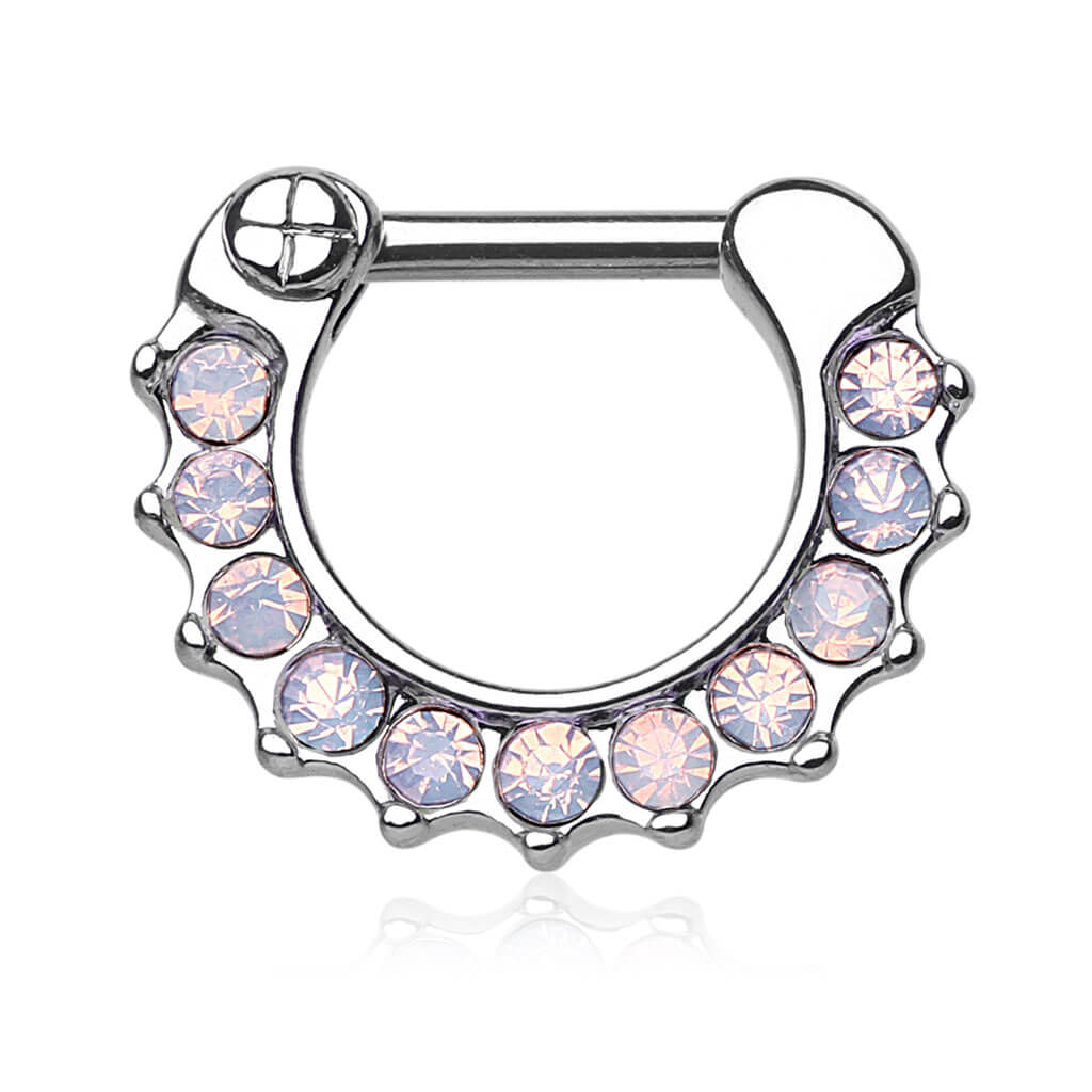 Septum Piercing Clicker Opal Clicker