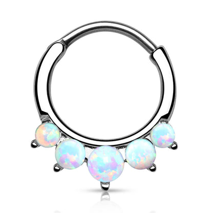 Septum Piercing Clicker 5 Opal Clicker