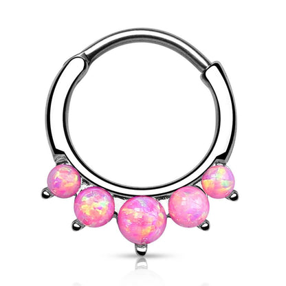 Septum Piercing Clicker 5 Opal Clicker