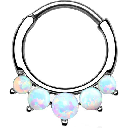 Septum Piercing Clicker 5 Opal Clicker