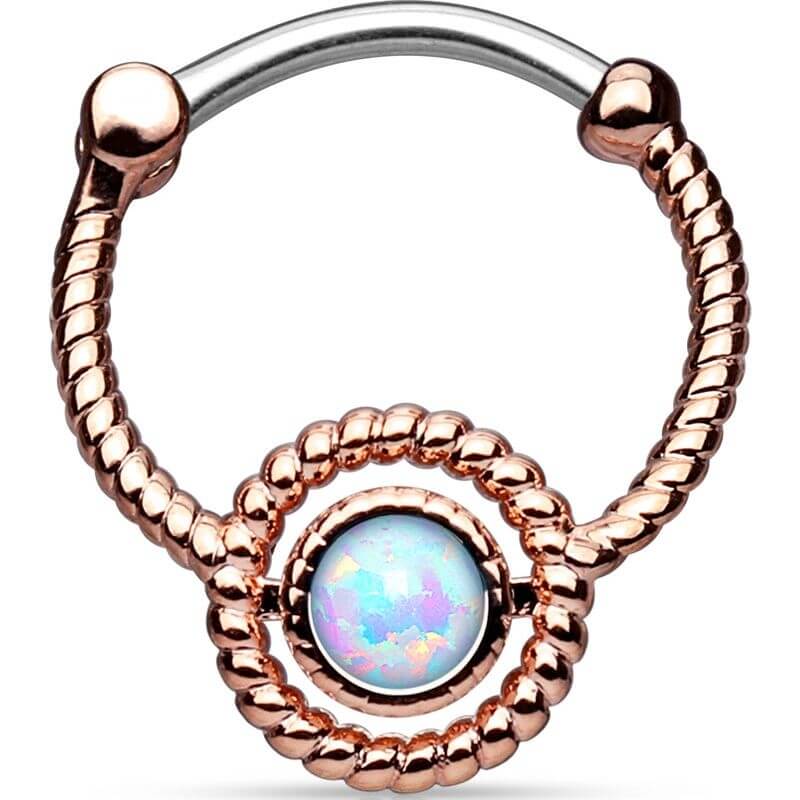 Septum Piercing Clicker Opal Clicker