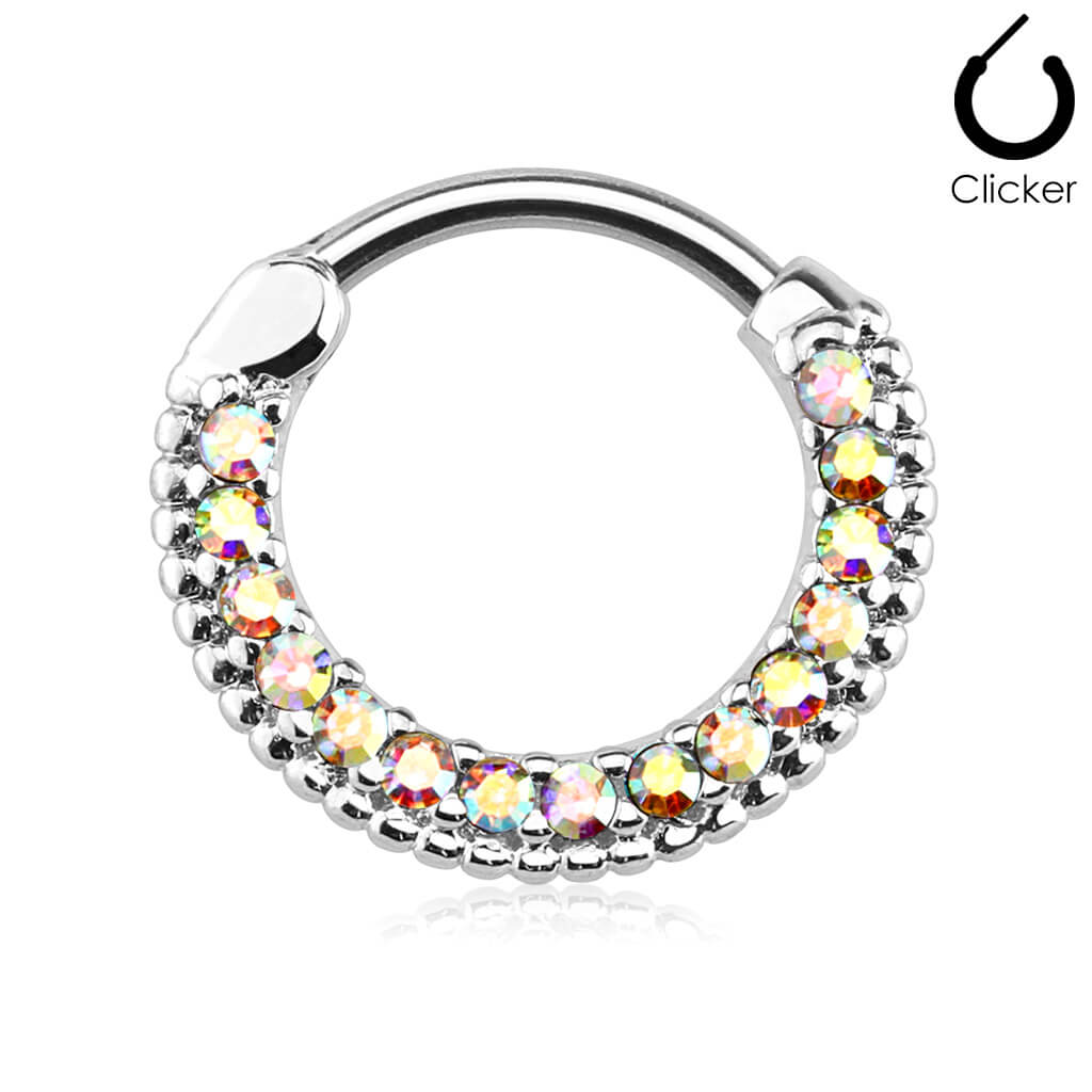 Piercing Septum  Clicker con zircone Clicker