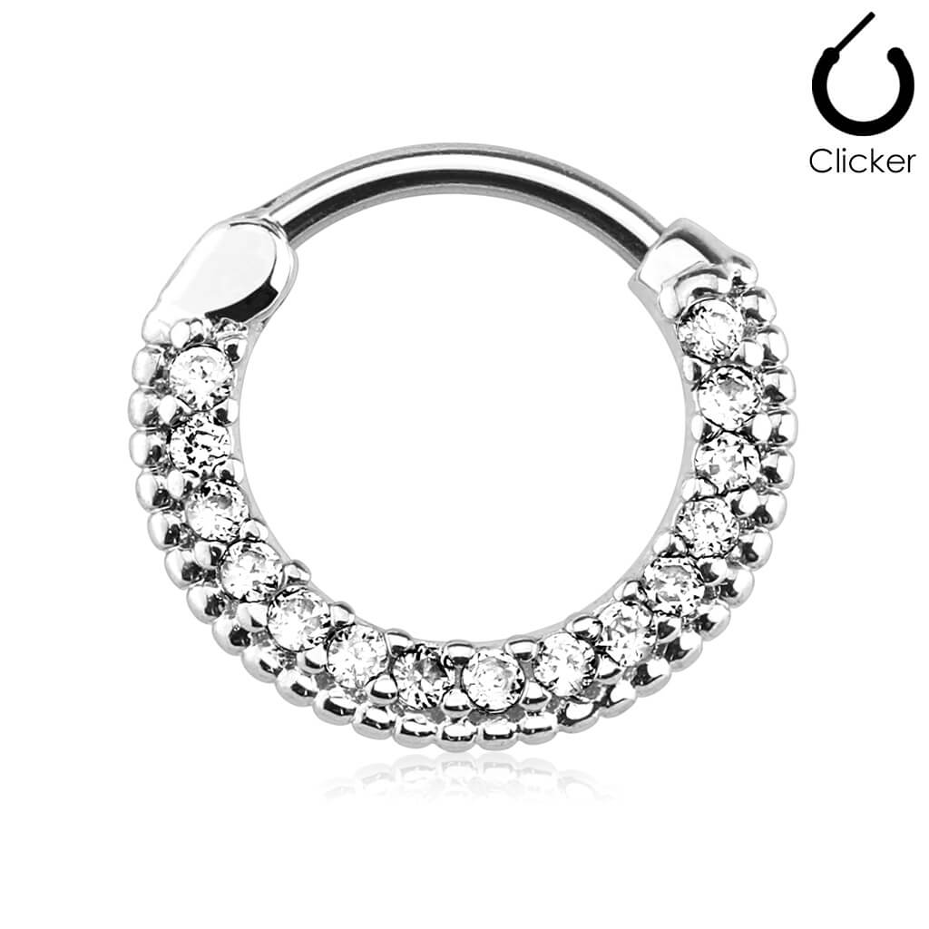 Piercing Septum  Clicker con zircone Clicker