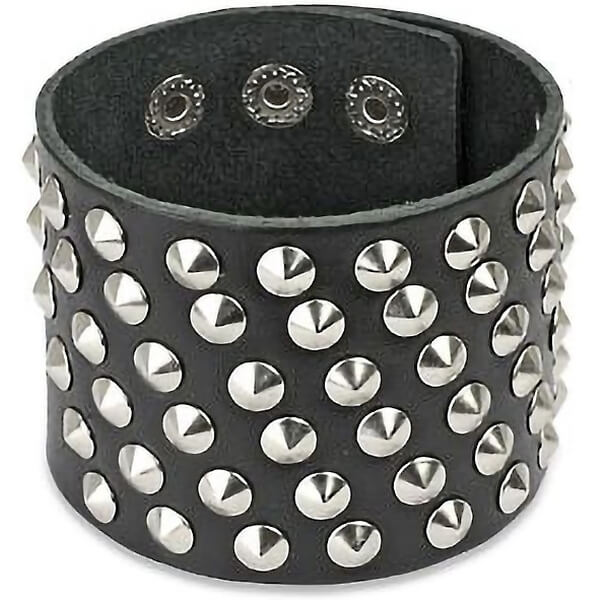 Bracelet Noir Rivets