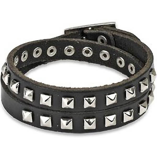 Bracelet Noir Rivets