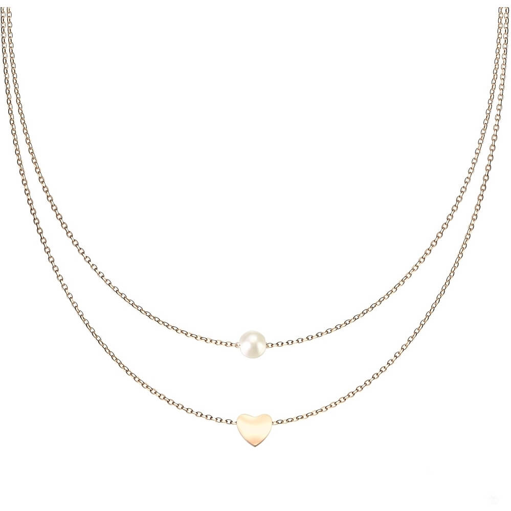 Pearl Heart Double Layered