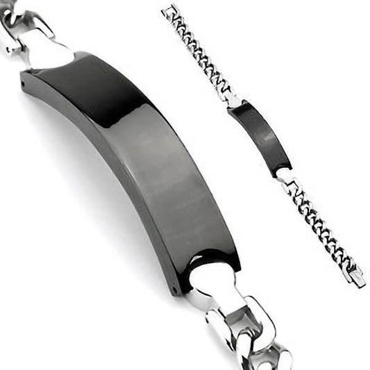 Bracelet Chaîne Noire Argent