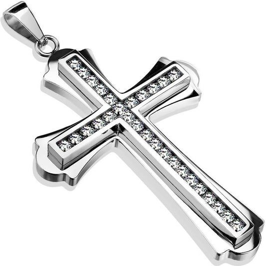 Cross Zirconia Silver