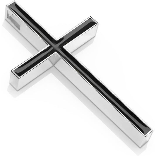 Collier Croix Noir Or