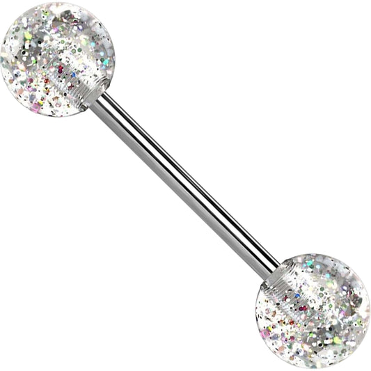 Titanium Barbell Acrylic Ultra Glitter Ball