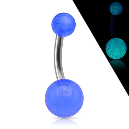 Titanium Belly Button Piercing Acrylic Ball Glow in the Dark