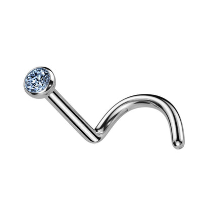 Titanium Nose Screw Zirconia Round