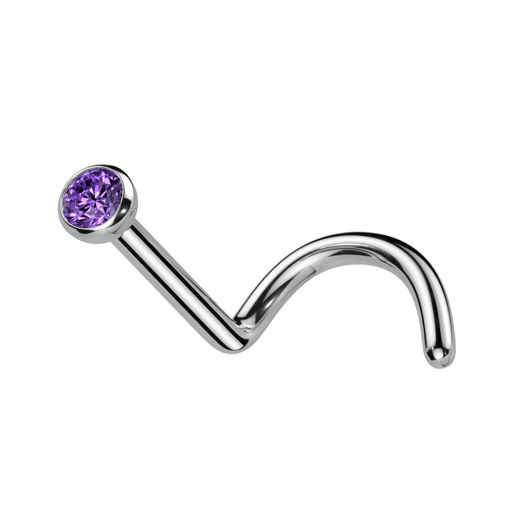 Titanium Nose Screw Zirconia Round