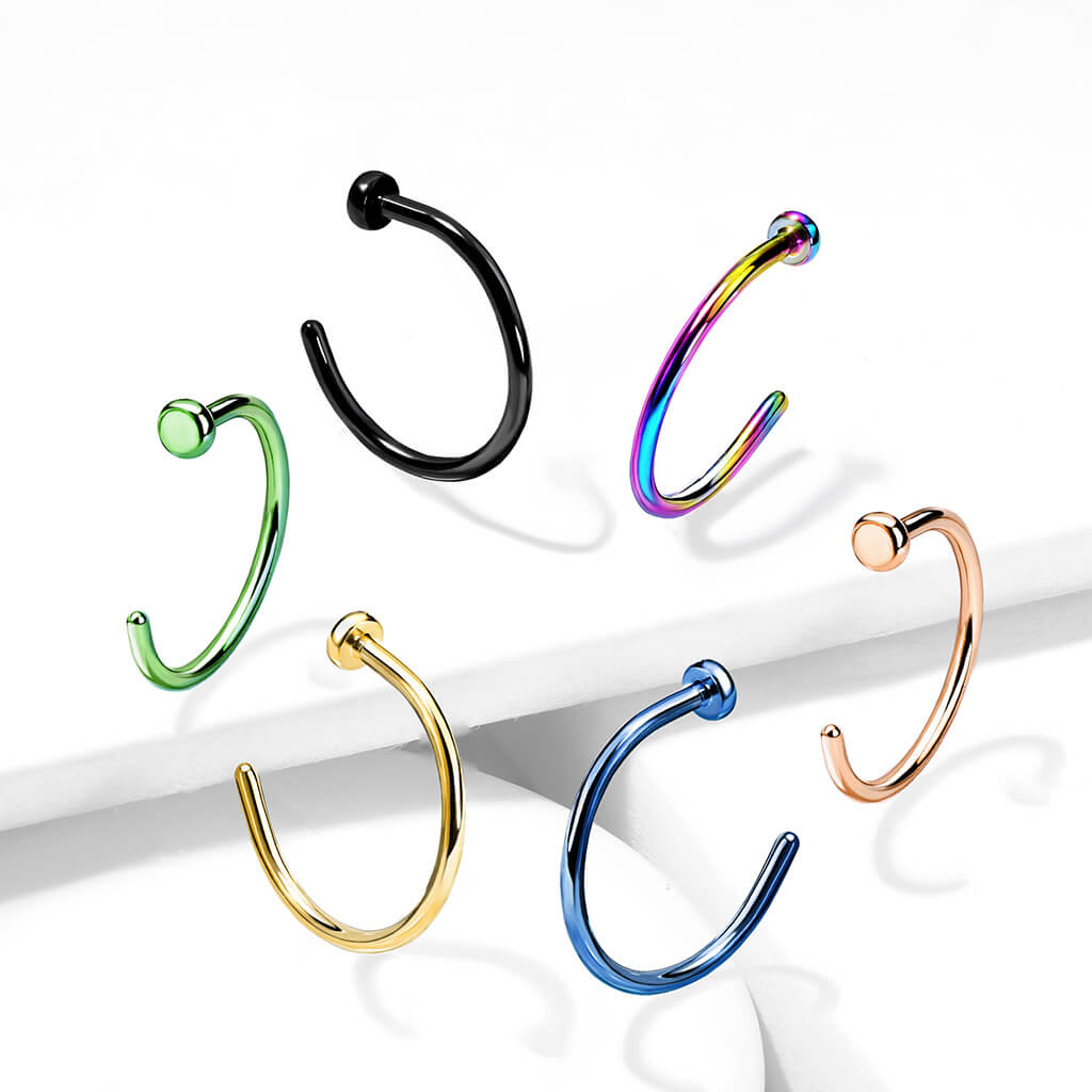 Nasenstecker Hoop Halber Hoop Ring