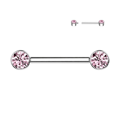 Titanium Nipple Piercing Zirconia Internally Threaded