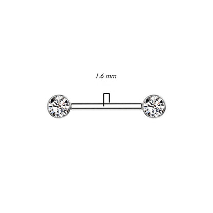 Titanium Nipple Piercing Zirconia Internally Threaded