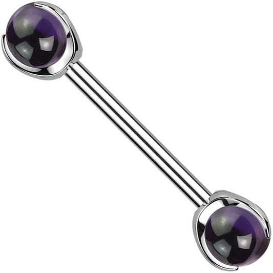 Nipple Piercing Semi-Precious Stone Internally Threaded