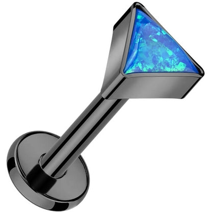 Titanium Labret triangle opal Internally Threaded