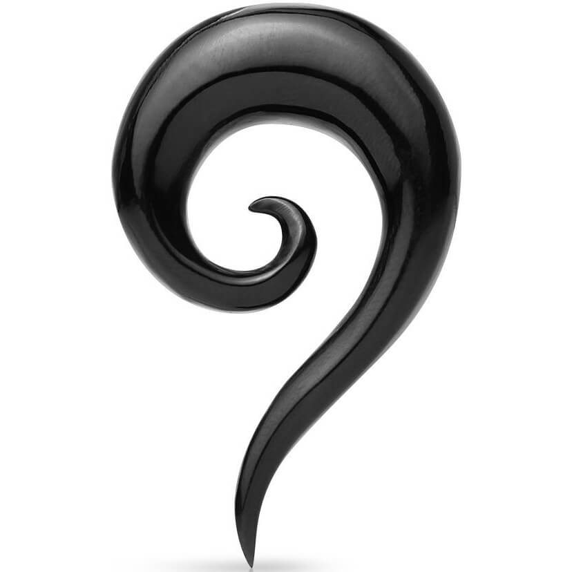 Écarteur Spirale Corne de buffle noire