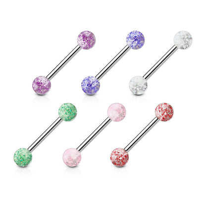 Barbell Acrylic Glitter Ball