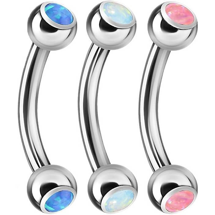 Eyebrow Piercing Ball Opal