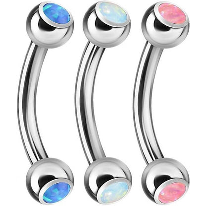 Eyebrow Piercing Ball Opal