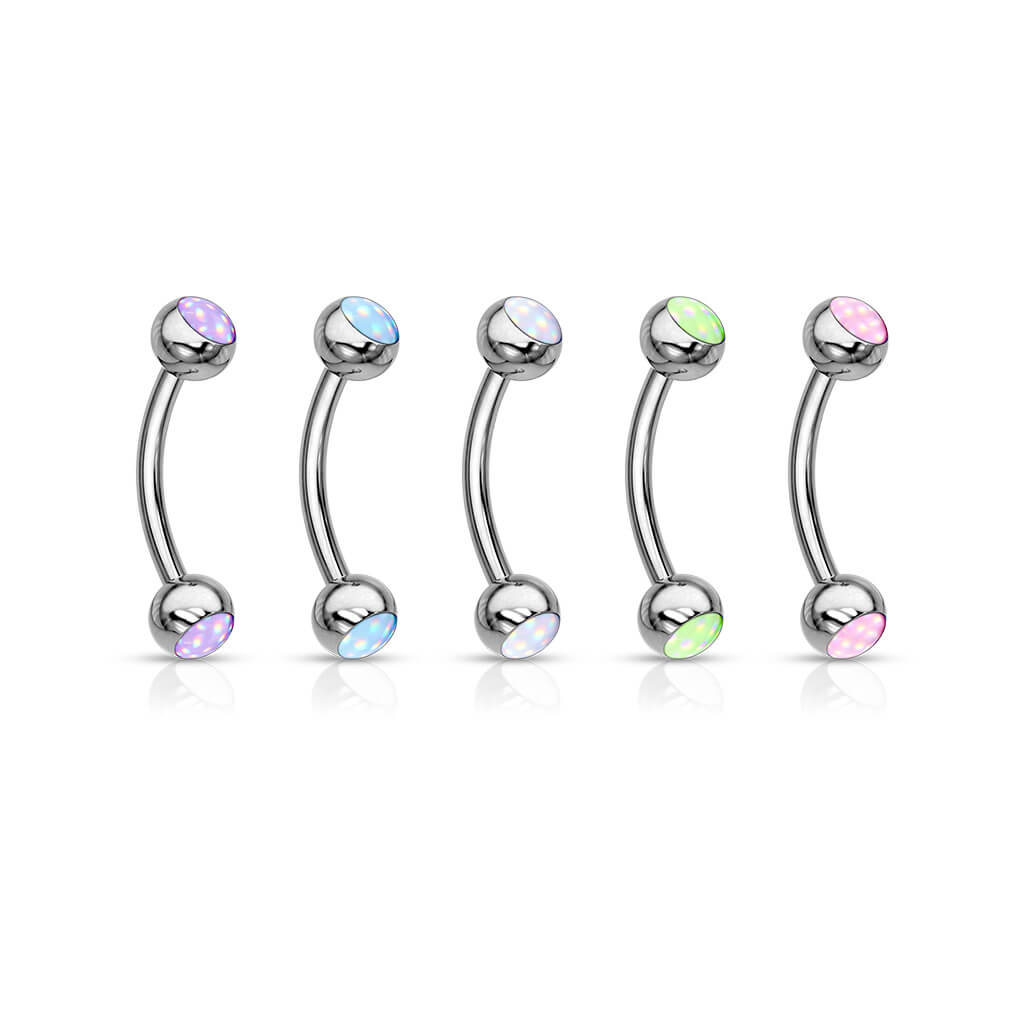 Eyebrow Piercing Illuminating synthetic Stone