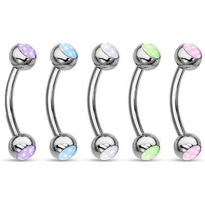 Eyebrow Piercing Illuminating synthetic Stone