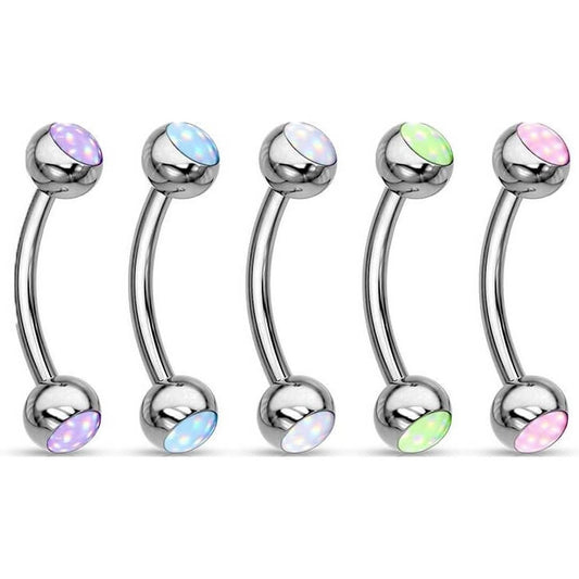 Eyebrow Piercing Illuminating synthetic Stone