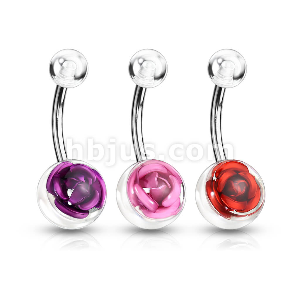 Bauchnabelpiercing Rose