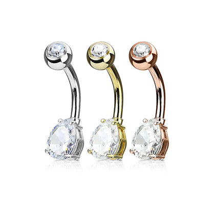 Piercing Nombril Goutte Zircone