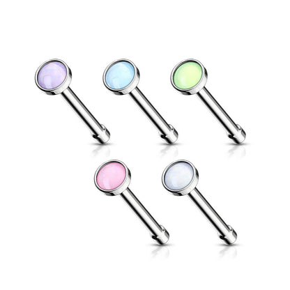 Nasenstecker Opal Rund