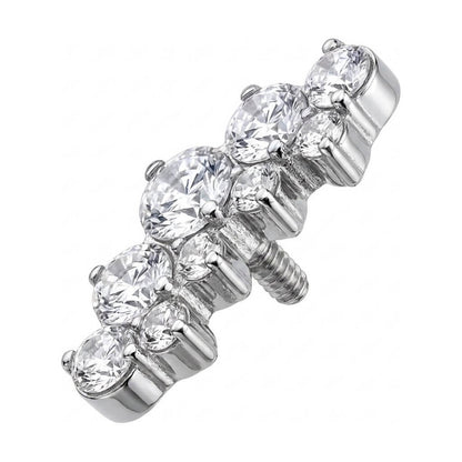 Titanium Top Curved Multi Cluster Arc Internally Threaded