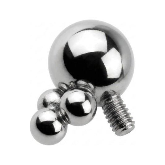 Titanium Top Sphere With Bead Cluster Internally Threaded