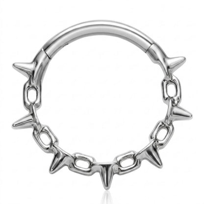 Titanium Ring Spiked Chain Clicker